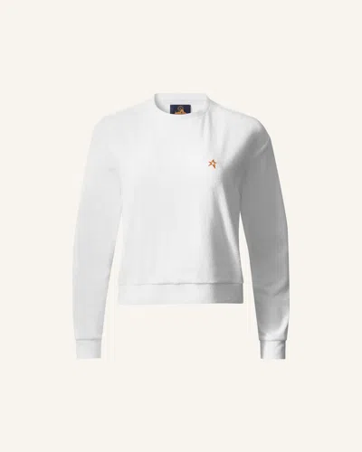 Perfect Moment Terry Cotton Sweatshirt Xl In White