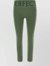 Perfect Moment Thermal Comfort Leggings Ribbed Design In Green