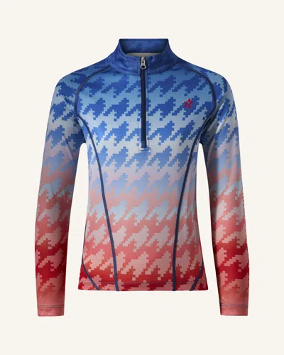 Perfect Moment Thermal Half Zip Y6 In Degrade-houndstooth-rainbow