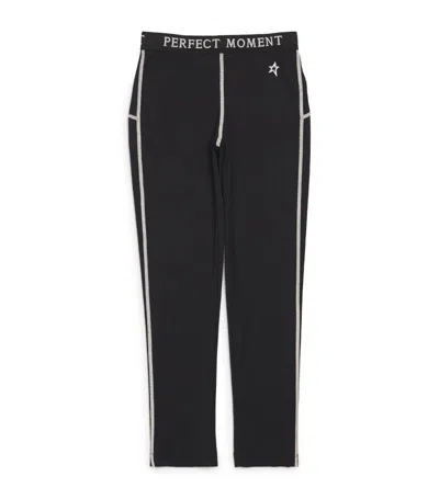 Perfect Moment Kids' Thermal Ski Leggings (6-14 Years) In Black