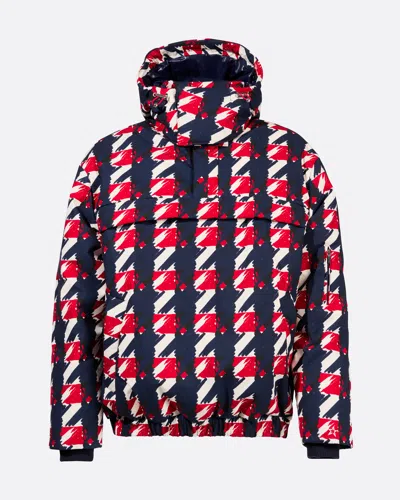 Perfect Moment Thom Pullover Ski Jacket M In Navy-white-red