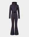 Perfect Moment Tignes Ski Suit In Houndstooth - Black Black