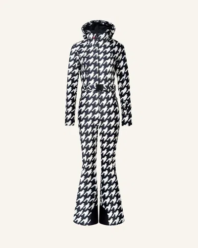 Perfect Moment Tignes Ski Suit Xs In Black-white-houndstooth-print