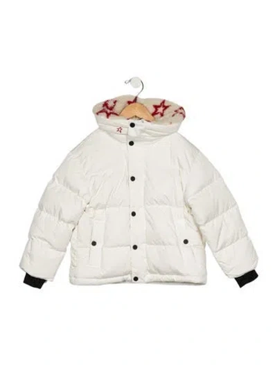 Pre-owned Perfect Moment Babies' Toddler Girls Pattern Printed Zip Closure Jacket In White