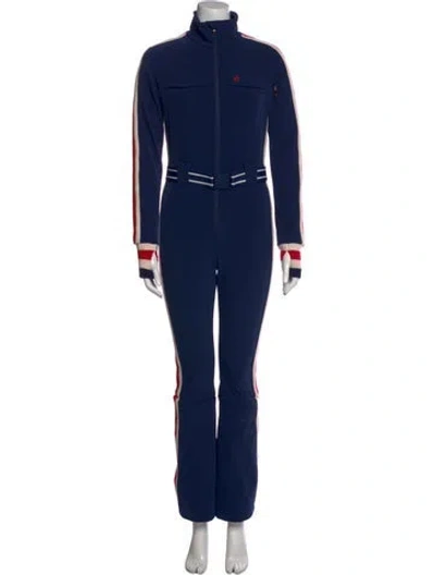 Pre-owned Perfect Moment Turtleneck Jumpsuit In Blue