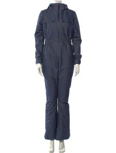 Pre-owned Perfect Moment Turtleneck Jumpsuit In Blue