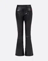 Perfect Moment Vegan Leather Mid-rise Aurora Ski Pant In Black-faux-leather