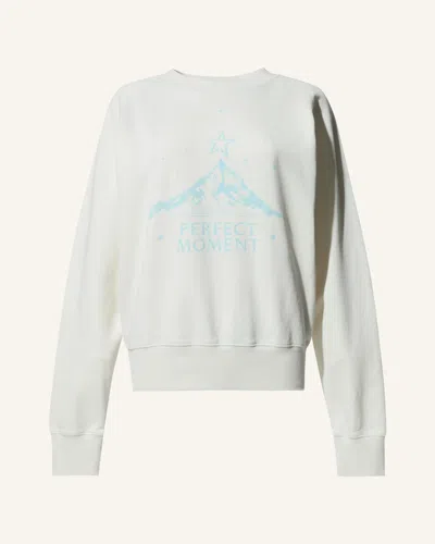 Perfect Moment Vintage Logo Cotton Sweatshirt In White