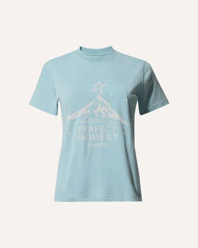Perfect Moment Vintage Logo Cotton Tee S In Cloud-blue