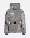Perfect Moment Warped Star Candice Down Parka Jacket Xl In Warped-star-print