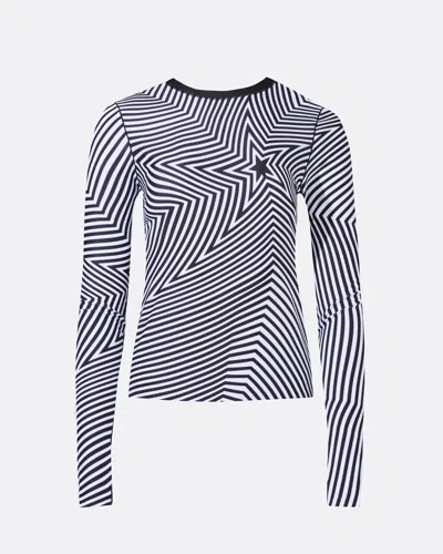 Perfect Moment Warped Star Compression Base Layer Top In Warped-star-print