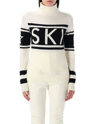 Perfect Moment Schild Ski-intarsia Roll-neck Merino Sweater In White