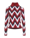 Perfect Moment Jacquard-knit Half-zip Base Layer In Red
