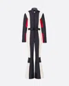 Perfect Moment Women's Jg Ski Suit, Ski One Piece, Jet Black & Snow White, Xl In Red-black