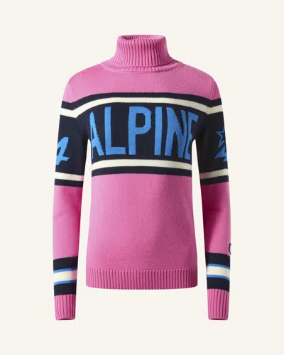 Perfect Moment Women's Alpine Schild Merino Wool Sweater Xl In Pink