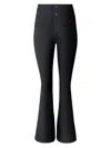 Perfect Moment Womens Pm Black Aurora High-rise Flared Softshell Ski Trousers In Multi