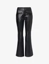 Perfect Moment Womens Black Faux Leather Aurora Flared-leg Mid-rise Faux Leather Trousers In Black Faux Leather
