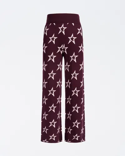 Perfect Moment Chalet Merino Wool Knitted Pant Xs In Burgundy