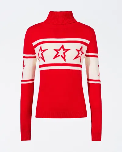 Perfect Moment Chopper Merino Wool Sweater In Red