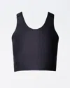 Perfect Moment Women's Cropped Tank, Ski Base Layers, Black, L In Black