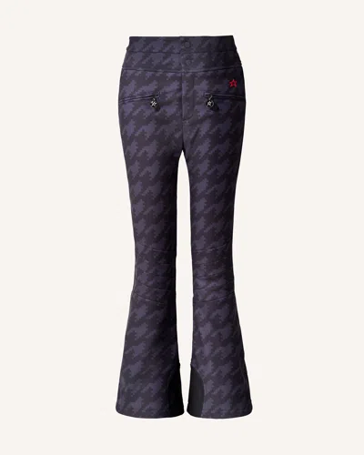 Perfect Moment Women's Houndstooth High-waist Aurora Flare Pant, Ski Pants, B&b Houndstooth, L In Purple