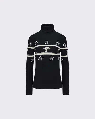 Perfect Moment Skiier Merino Wool Turtleneck Xl In Black