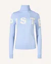 Perfect Moment Women's Piste Merino Wool Sweater, Ski Knitwear, Bluebird Blue, S