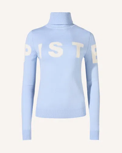 Perfect Moment Women's Piste Merino Wool Sweater, Ski Knitwear, Bluebird Blue, S