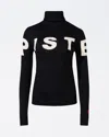 Perfect Moment Piste Intarsia Roll-neck Merino Sweater In Black