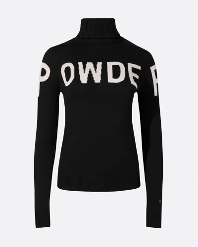 Perfect Moment Powder Merino Wool Sweater In Black