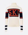 Perfect Moment Patterned Intarsia-knit Merino Jumper In Orange-navy