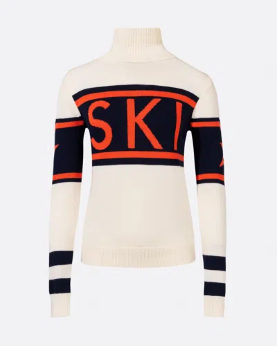 Perfect Moment Patterned Intarsia-knit Merino Jumper In Orange-navy