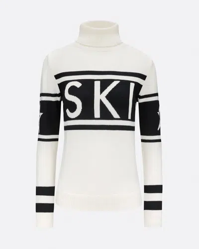 Perfect Moment Women's Schild Merino Wool Sweater, Ski Knitwear, Snow White, S