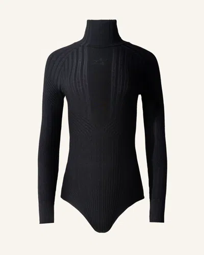 Perfect Moment Women's Seamless Bodysuit, Ski Base Layers, Black, Xs