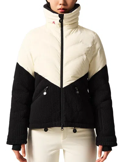 Perfect Moment Women's Ski Duvet Colorblocked Down Jacket In Neutral