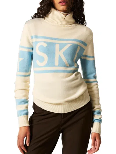 Perfect Moment Women's "ski" Wool Turtleneck Sweater In Multi