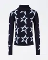 Perfect Moment Star Dust Merino Wool Sweater In Navy