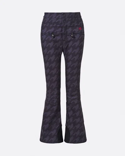 Perfect Moment Women's Houndstooth High-waist Aurora Flare Pant, Ski Pants, B&b Houndstooth, Xl In Black-houndstooth