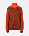 Perfect Moment Wavy Star Sweater In Orange