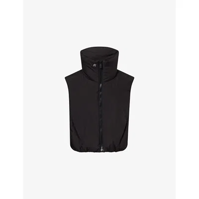 Perfect Moment Womens  Chevron Padded Shell-down Gilet In Black