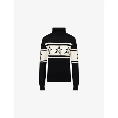 Perfect Moment Chopper Star Roll-neck Merino-wool Sweater In Black