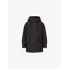 Perfect Moment Womens Black Drawstring Woven Parka Jacket In Black