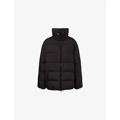 Perfect Moment Womens  Funnle-neck Shell-down Puffer Jacket In Black