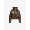 Perfect Moment Womens Chocolate Auretta Bomber Shell-down Ski Jacket In Brown