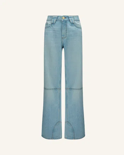 Perfect Moment Womens Denim Jean, Wide-leg Jean, Stone Wash, Xxs In Light-denim