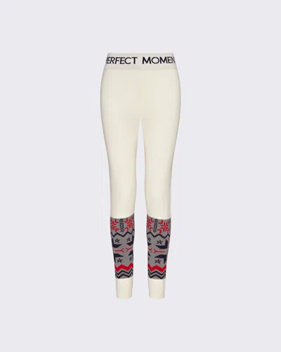 Perfect Moment Womens Nordic Wool Leggings In White