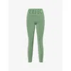 Perfect Moment Womens Seamless Thermal Modal And Cashmere-blend Leggings Parisian Green In Green