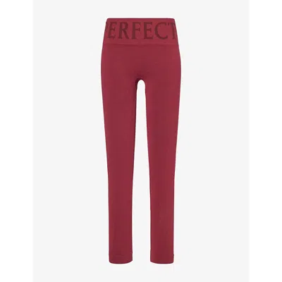 Perfect Moment Womens  Thermal Modal And Cashmere-blend Leggings In Wine