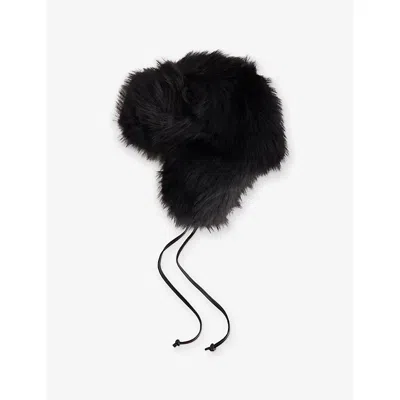 Perfect Moment Womens Trapper Faux-fur Hat Black