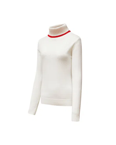 Perfect Moment Womens Turtle Neck Sweater In White